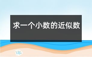求一個小數的近似數