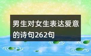 男生對(duì)女生表達(dá)愛意的詩(shī)句262句