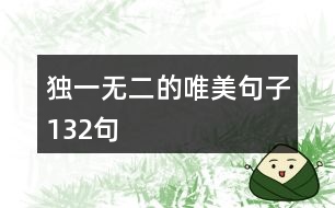 獨(dú)一無(wú)二的唯美句子132句