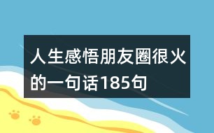人生感悟朋友圈很火的一句話(huà)185句