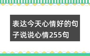 表達(dá)今天心情好的句子說(shuō)說(shuō)心情255句