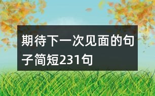 期待下一次見面的句子簡(jiǎn)短231句