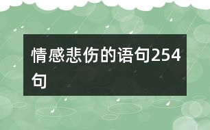 情感悲傷的語(yǔ)句254句
