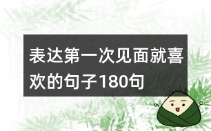 表達(dá)第一次見(jiàn)面就喜歡的句子180句