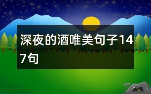 深夜的酒唯美句子147句
