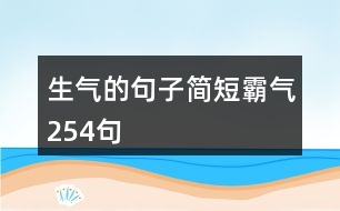 生氣的句子簡(jiǎn)短霸氣254句