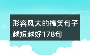 形容風(fēng)大的搞笑句子越短越好178句