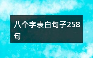 八個(gè)字表白句子258句