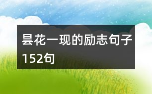 曇花一現(xiàn)的勵(lì)志句子152句