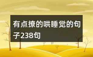 有點(diǎn)撩的哄睡覺的句子238句