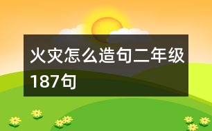 火災(zāi)怎么造句二年級187句