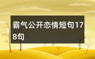 霸氣公開戀情短句178句