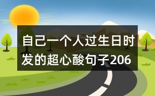 自己一個(gè)人過(guò)生日時(shí)發(fā)的超心酸句子206句