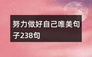 努力做好自己唯美句子238句