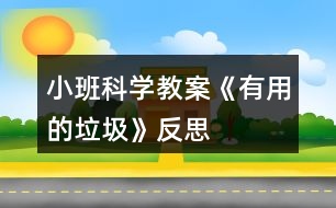 小班科學(xué)教案《有用的垃圾》反思