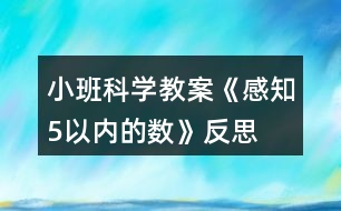 小班科學(xué)教案《感知5以?xún)?nèi)的數(shù)》反思