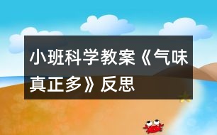 小班科學教案《氣味真正多》反思