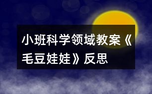 小班科學領(lǐng)域教案《毛豆娃娃》反思