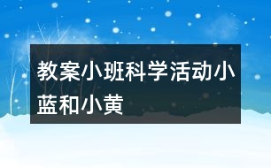 教案小班科學活動小藍和小黃