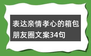表達(dá)親情、孝心的箱包朋友圈文案34句