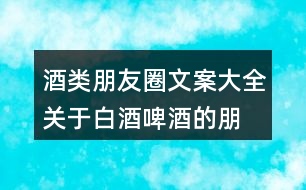 酒類朋友圈文案大全：關(guān)于白酒、啤酒的朋友圈文案34句