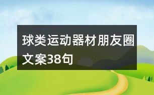 球類(lèi)運(yùn)動(dòng)器材朋友圈文案38句