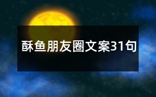 酥魚(yú)朋友圈文案31句