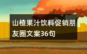 山楂果汁飲料促銷(xiāo)朋友圈文案36句