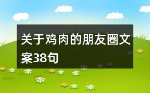 關于雞肉的朋友圈文案38句