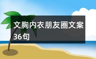 文胸內衣朋友圈文案36句