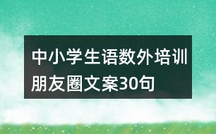 中小學生語數(shù)外培訓朋友圈文案30句