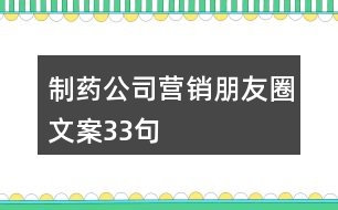 制藥公司營(yíng)銷朋友圈文案33句