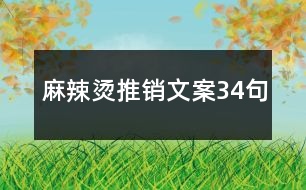 麻辣燙推銷(xiāo)文案34句