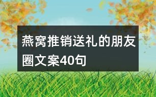 燕窩推銷送禮的朋友圈文案40句