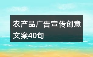 農產品廣告宣傳創(chuàng)意文案40句