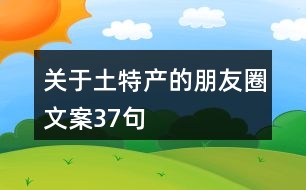關于土特產(chǎn)的朋友圈文案37句