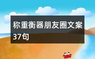稱(chēng)重衡器朋友圈文案37句