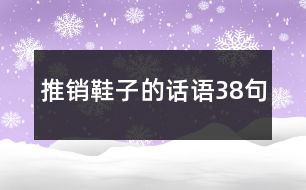 推銷鞋子的話語(yǔ)38句