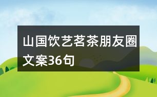 山國(guó)飲藝茗茶朋友圈文案36句