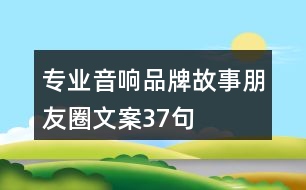 專業(yè)音響品牌故事、朋友圈文案37句