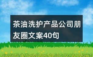 茶油洗護產品公司朋友圈文案40句
