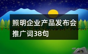 照明企業(yè)產品發(fā)布會推廣詞38句
