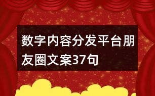 數(shù)字內(nèi)容分發(fā)平臺朋友圈文案37句