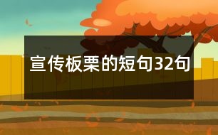 宣傳板栗的短句32句