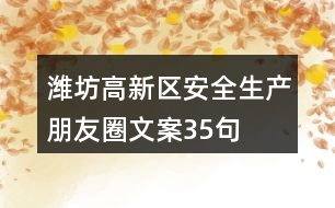濰坊高新區(qū)：安全生產朋友圈文案35句