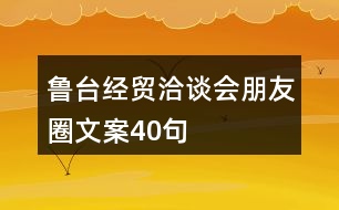 魯臺經(jīng)貿洽談會朋友圈文案40句
