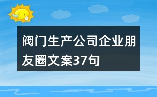 閥門生產公司企業(yè)朋友圈文案37句