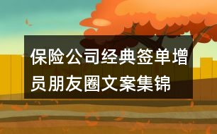 保險(xiǎn)公司經(jīng)典簽單、增員朋友圈文案集錦39句