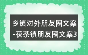 鄉(xiāng)鎮(zhèn)對(duì)外朋友圈文案-茯茶鎮(zhèn)朋友圈文案34句