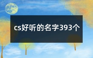 cs好聽的名字393個
